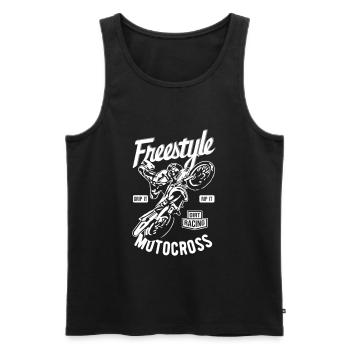 Motocross freestyle - Débardeur bio Premium Homme - noir - Devant - AI Model Male 178 light (178cm)