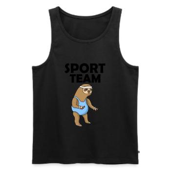Sport Gruppe Faultiere - Männer Premium Bio Tank Top - Schwarz - Vorne - AI Model Male 178 light (178cm)
