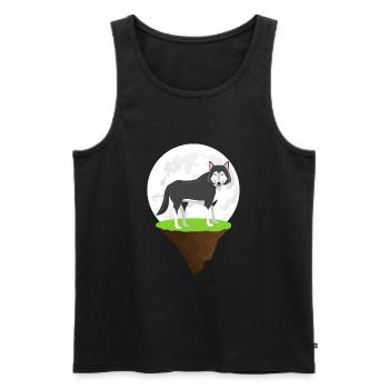 Wolf - Débardeur bio Premium Homme - noir - Devant - Michal (187cm)