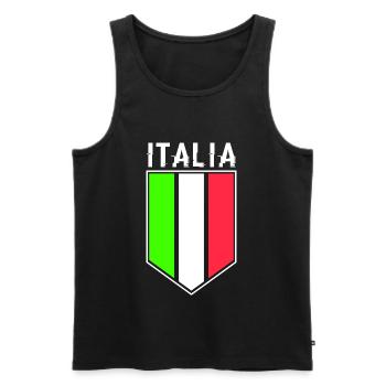 Maillot Italia Football - Débardeur bio Premium Homme - noir - Devant - Michal (187cm)