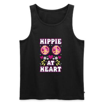Love is my weapon, music is my religion. - Men's Premium Organic Tank Top - black - Front - Michal (187cm)