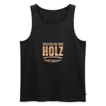 Schreiner - Männer Premium Bio Tank Top - Schwarz - Vorne - Michal (187cm)