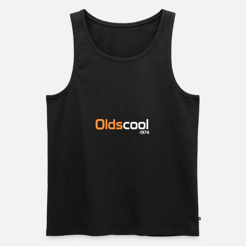 Oldscool 1974 - Männer Premium Bio Tank Top - Schwarz