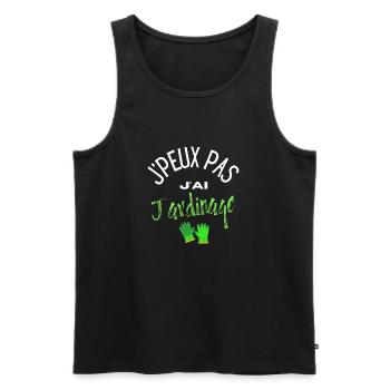 Jardinage humour drôle cadeau jardinier potager - Débardeur bio Premium Homme - noir - Devant - Michal (187cm)