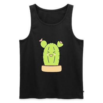 laughing cactus - Men's Premium Organic Tank Top - black - Front - Michal (187cm)