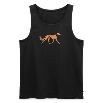Red saluki - Men's Premium Organic Tank Top - black - Front - AI Model Male 178 light (178cm)