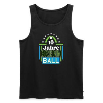 Brennball Jubiläum 10 Jahre Trainer Spieler Jubi - Männer Premium Bio Tank Top - Schwarz - Vorne - Michal (187cm)