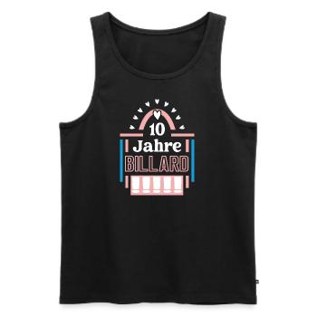 Billard Jubiläum 10 Jahre Trainerin Spielerin Team - Männer Premium Bio Tank Top - Schwarz - Vorne - Michal (187cm)