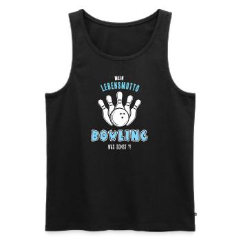 Bowling Bowlingspieler Bowlingfan Bowlingspiel - Männer Premium Bio Tank Top - Schwarz - Vorne - Michal (187cm)