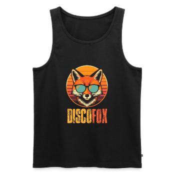 Vintage Fuchs Tanzpaar Discofox Turnier - Männer Premium Bio Tank Top - Schwarz - Vorne - Michal (187cm)