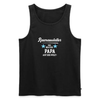 Raumausstatter Bester Papa Vatertag Geburtstag - Männer Premium Bio Tank Top - Schwarz - Vorne - Michal (187cm)