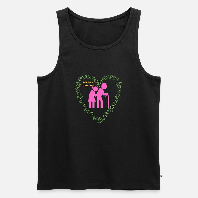 IMMER ZUSAMMEN - Männer Premium Bio Tank Top - Schwarz
