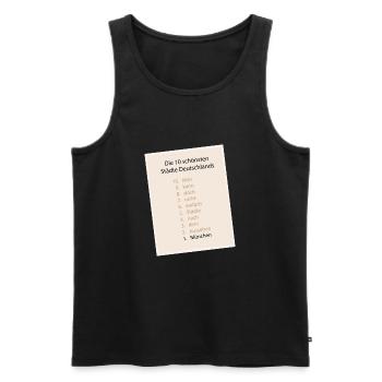 München ist einfach die Schönste! - Männer Premium Bio Tank Top - Schwarz - Vorne - Michal (187cm)