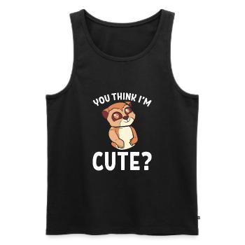 Erdmännchen - Männer Premium Bio Tank Top - Schwarz - Vorne - Michal (187cm)