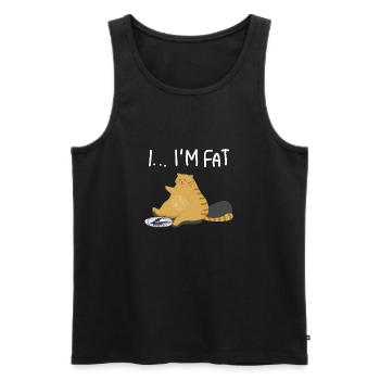 Lustig Katze Ich Bin Dick - Männer Premium Bio Tank Top - Schwarz - Vorne - AI Model Male 178 light (178cm)