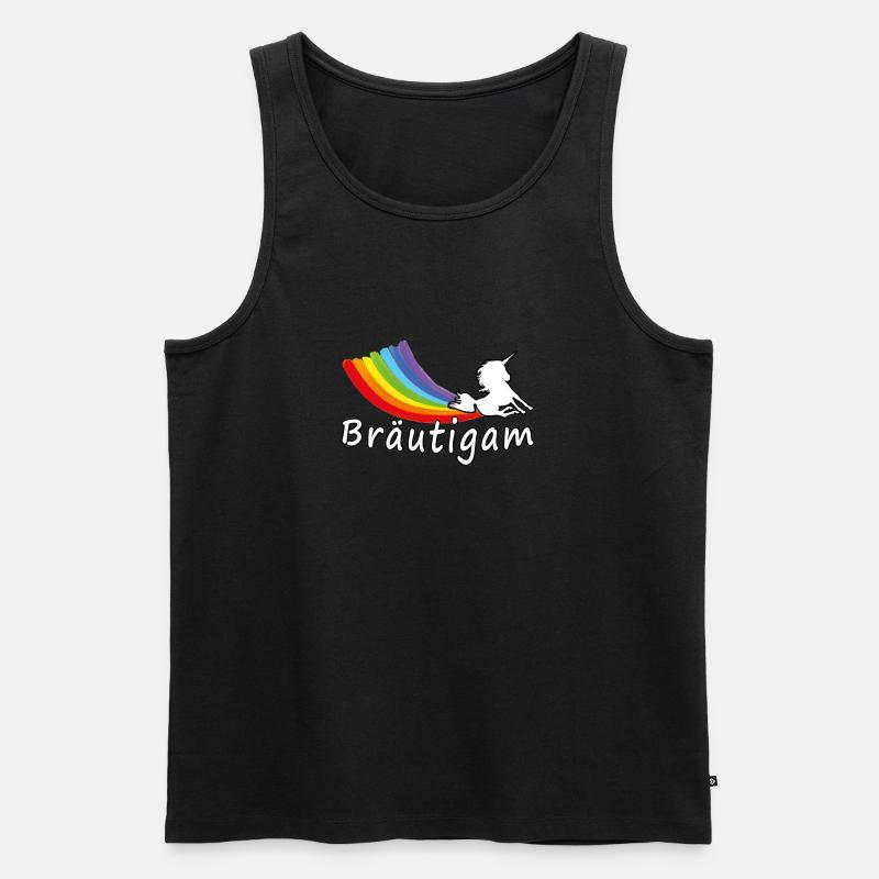 Bräutigam - Männer Premium Bio Tank Top - Schwarz