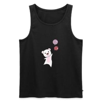 Ours polaire Mouches en peluche pour les enfants - Débardeur bio Premium Homme - noir - Devant - Michal (187cm)
