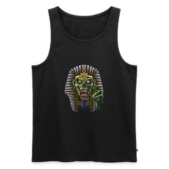 Zombie Pharaoh Egyptian Mummy - Men's Premium Organic Tank Top - black - Front - AI Model Male 178 light (178cm)