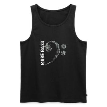 More bass please, big bass clef - Men's Premium Organic Tank Top - black - Front - AI Model Male 178 light (178cm)
