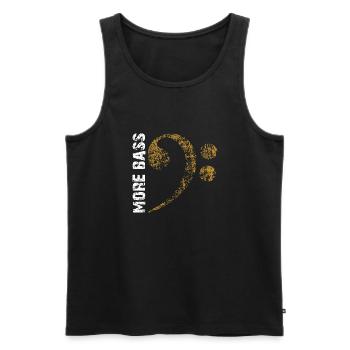 More bass please, big bass clef - Men's Premium Organic Tank Top - black - Front - AI Model Male 178 light (178cm)