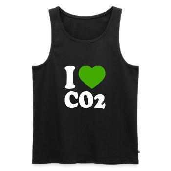 I love co2 - Männer Premium Bio Tank Top - Schwarz - Vorne - AI Model Male 178 light (178cm)