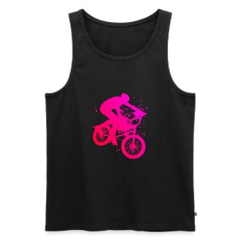 Vélo bmx bmx jeune bmx vélo vélo - Débardeur bio Premium Homme - noir - Devant - Michal (187cm)