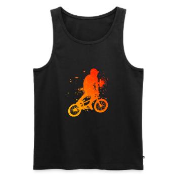 Women's Men's Bike bmx Bicycle bmx Cycling - Men's Premium Organic Tank Top - black - Front - Michal (187cm)