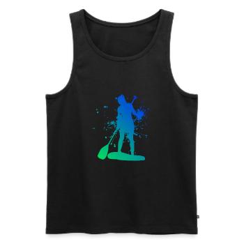 Standup Paddle Damen Standup Paddleboard Standup P - Männer Premium Bio Tank Top - Schwarz - Vorne - AI Model Male 178 light (178cm)