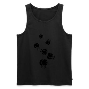 Tennis de table Ping pong - Débardeur bio Premium Homme - noir - Devant - Michal (187cm)