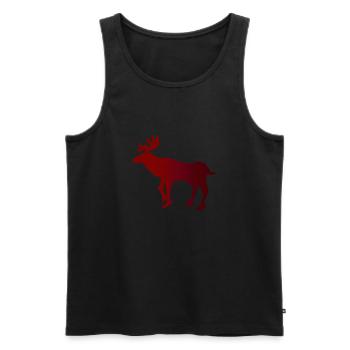 Rentier Elch Geschenkidee Weihnachten Christmas - Männer Premium Bio Tank Top - Schwarz - Vorne - AI Model Male 178 light (178cm)