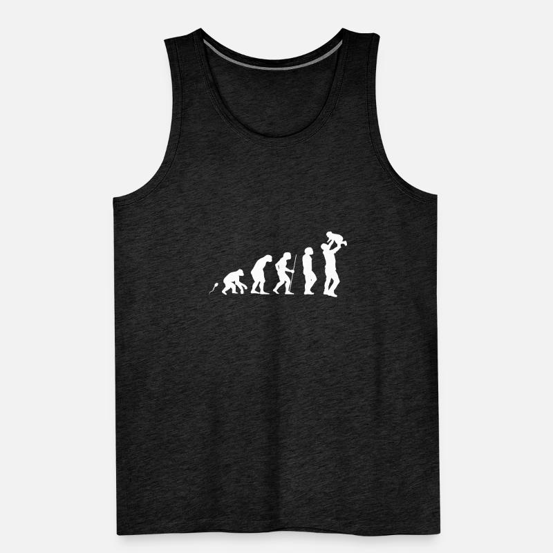 Dad Evolution Fun Shirt Männer Premium Bio Tank Top