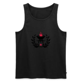 grill garland of corn - Griller Emblem - Grillen - Débardeur bio Premium Homme - noir - Devant - Michal (187cm)