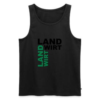 Landwirt - V2 - Männer Premium Bio Tank Top - Schwarz - Vorne - AI Model Male 178 light (178cm)