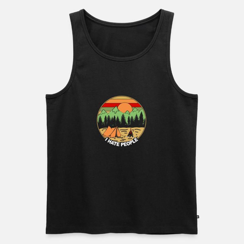 i hate people - Männer Premium Bio Tank Top - Schwarz