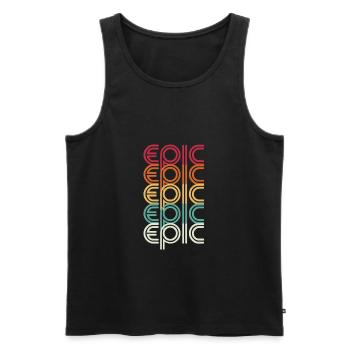 EPIC epic - Männer Premium Bio Tank Top - Schwarz - Vorne - AI Model Male 178 light (178cm)