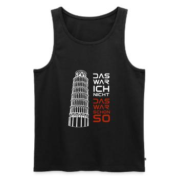 Das war ich nicht, Pisa Sommer Sonne Ferien Reisen - Männer Premium Bio Tank Top - Schwarz - Vorne - Michal (187cm)