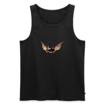 Les chauves-souris ont une ouïe vive - Débardeur bio Premium Homme - noir - Devant - AI Model Male 178 light (178cm)
