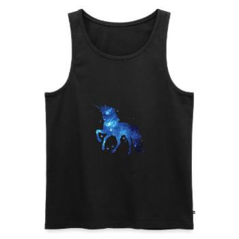 Einhorn Einhorn Einhorn Geschenk Geschenkidee - Männer Premium Bio Tank Top - Schwarz - Vorne - Michal (187cm)