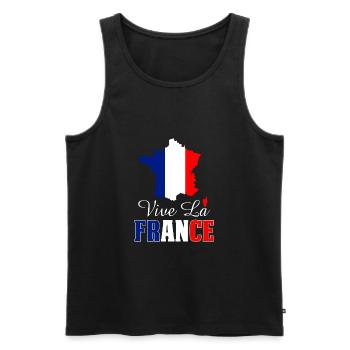 Vive la France - Débardeur bio Premium Homme - noir - Devant - AI Model Male 178 light (178cm)