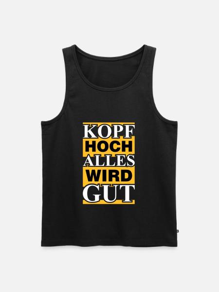 alles wird gut - Männer Premium Bio Tank Top - Schwarz