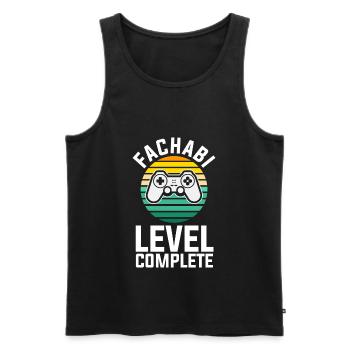 Level Abgeschlossen Schulabschluss Fachabi Fachabi - Männer Premium Bio Tank Top - Schwarz - Vorne - Michal (187cm)