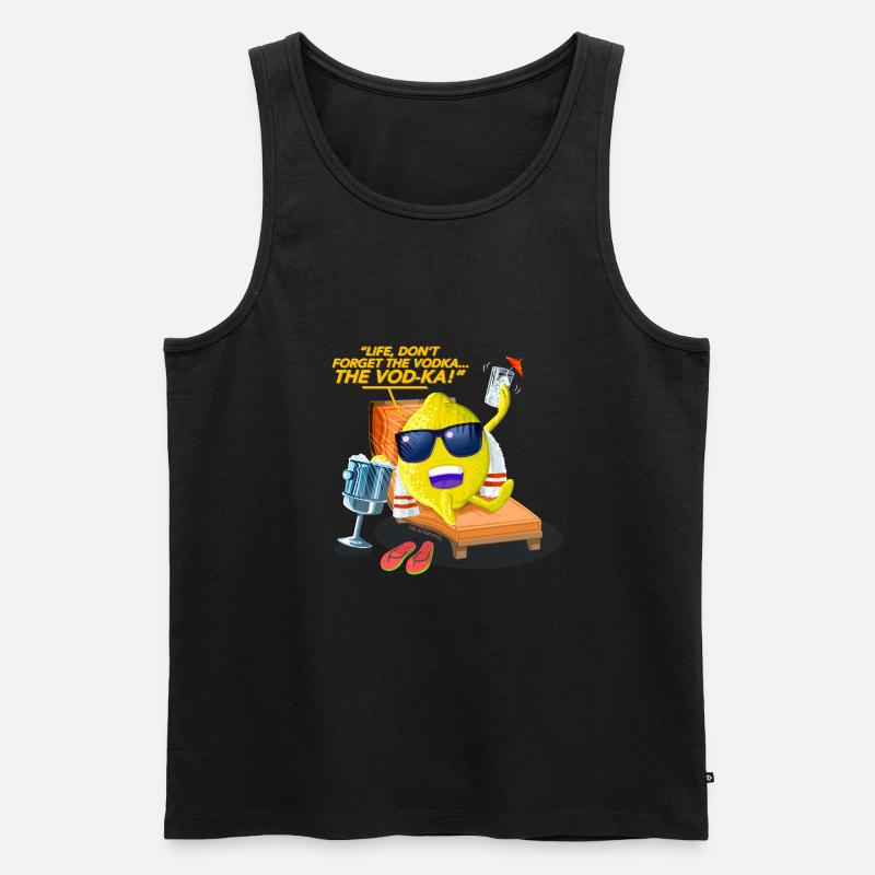 Das Leben ist Lemon - Männer Premium Bio Tank Top - Schwarz
