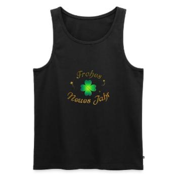 Frohes Neues frohes neues Jahr Neujahr - Männer Premium Bio Tank Top - Schwarz - Vorne - Michal (187cm)