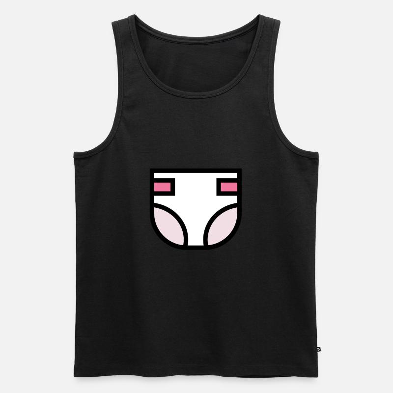 Windel Sehr süße Geschenkidee - Männer Premium Bio Tank Top - Schwarz