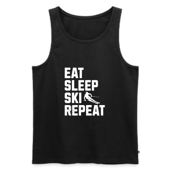 Eat Sleep Ski Repeat - Men's Premium Organic Tank Top - black - Front - Michal (187cm)