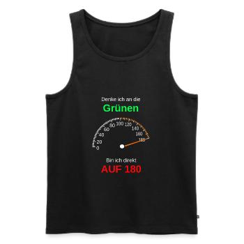 Die Grünen Auf 180 Tempolimit - Männer Premium Bio Tank Top - Schwarz - Vorne - Michal (187cm)