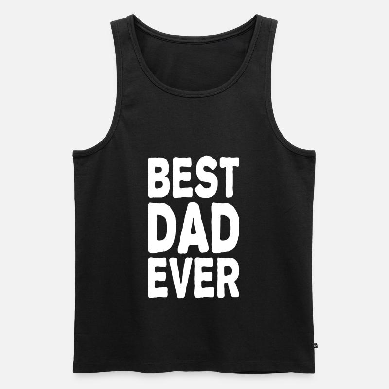 Best Dad Ever - Männer Premium Bio Tank Top - Schwarz