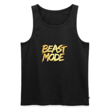 Le mode Beast est idéal pour un usage quotidien ou les salles de sport - Débardeur bio Premium Homme - noir - Devant - Michal (187cm)