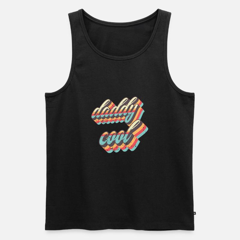 Daddy Cool - Männer Premium Bio Tank Top - Schwarz