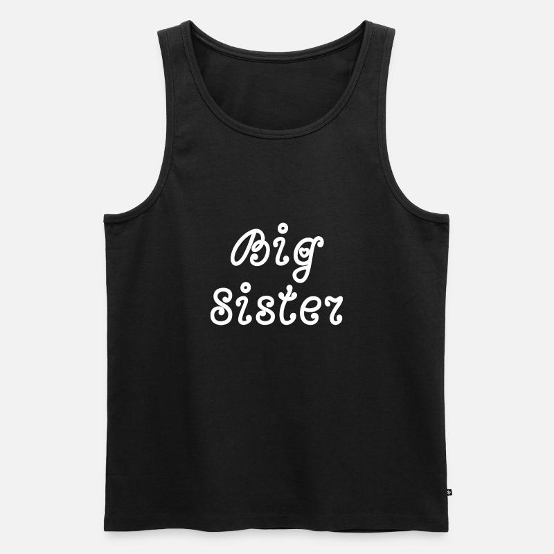 Große Schwester - Männer Premium Bio Tank Top - Schwarz